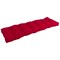 55-inch by 19-inch Tufted Solid Twill Bench Cushion Red-Color